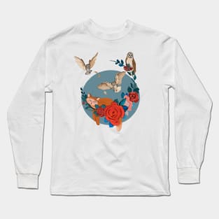 Cat on the Moon Long Sleeve T-Shirt